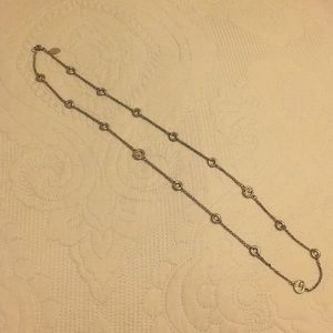 Silver long necklace